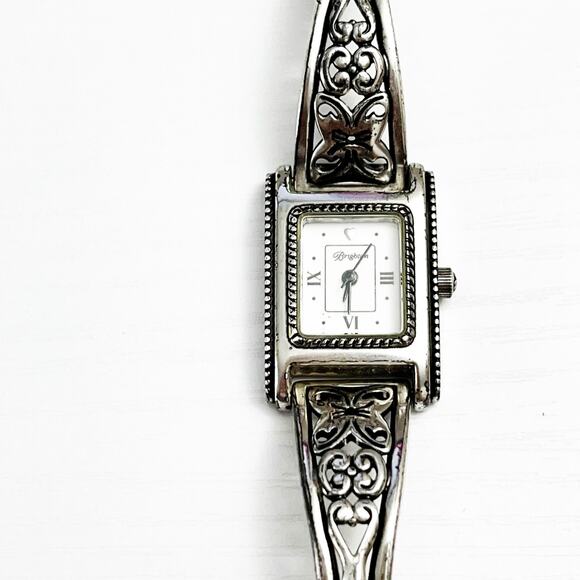 Brighton Other - Brighton Hamilton Silver Tone Butterfly Open Work Band Watch